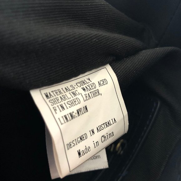 Authentic Australia LUXE collective Shearling Leather navy crossbody bucket bag - Picture 5 of 11